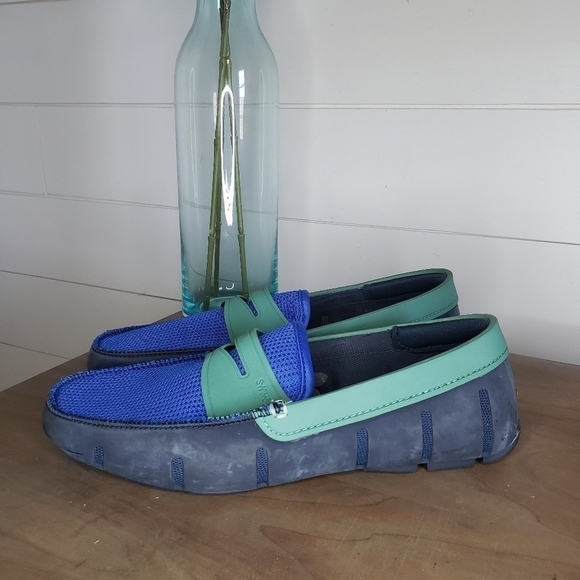 SWIMS Men's Flex Web Washable Penny Loafer Boat Shoe Size 8 - Picture 1 of 5